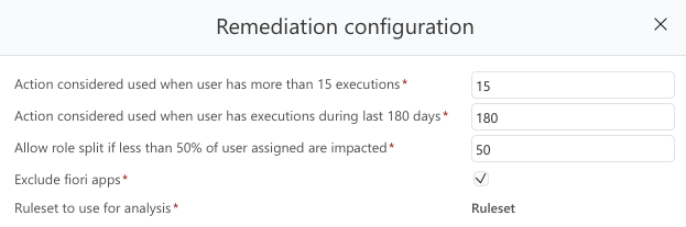 Remediation Parameters
