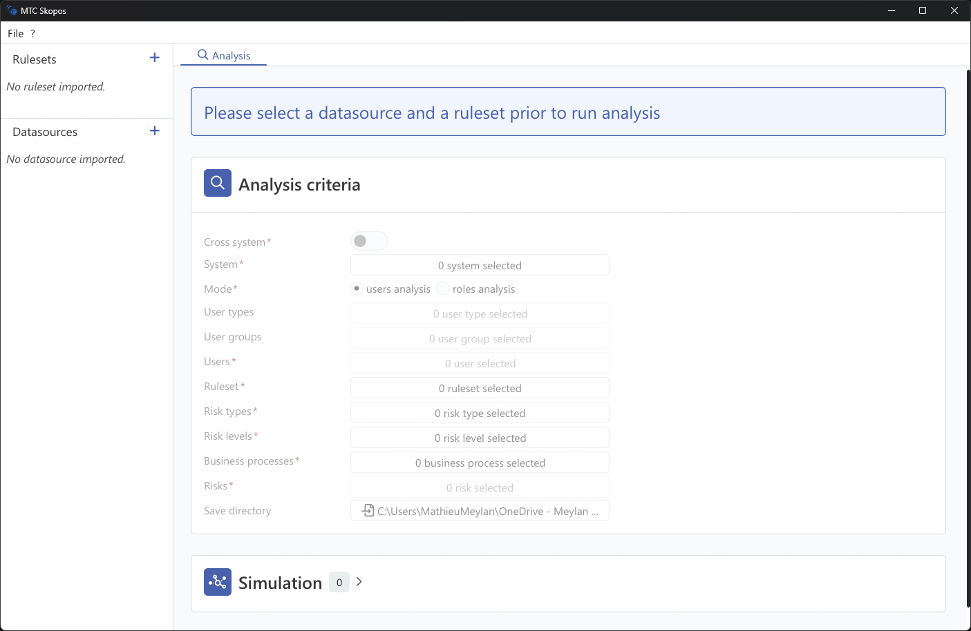 MTC Skopos first launch screen
