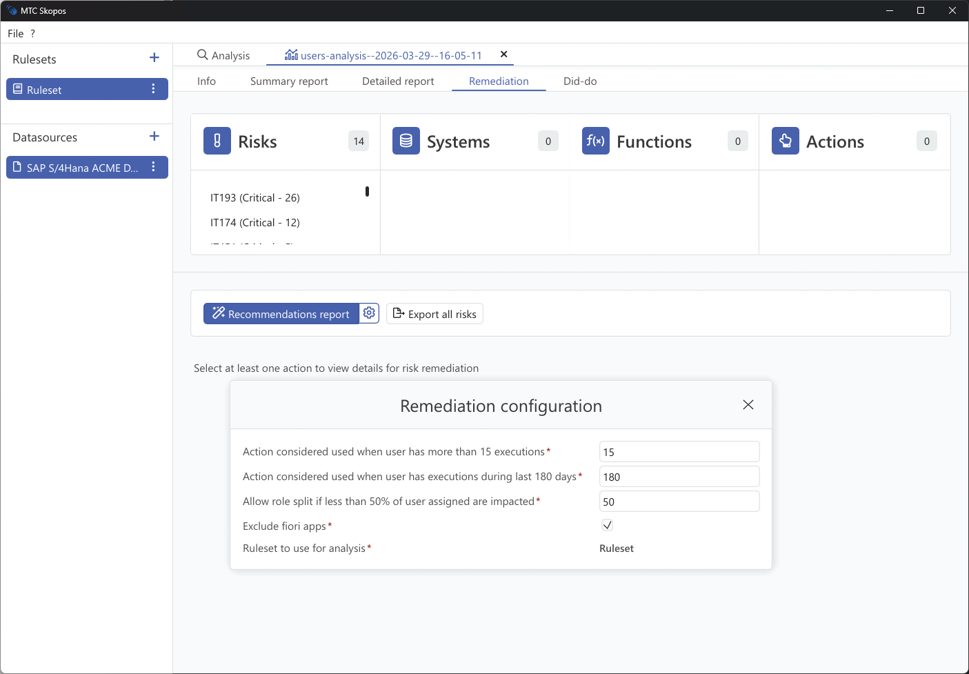 Generating remediation recommendations